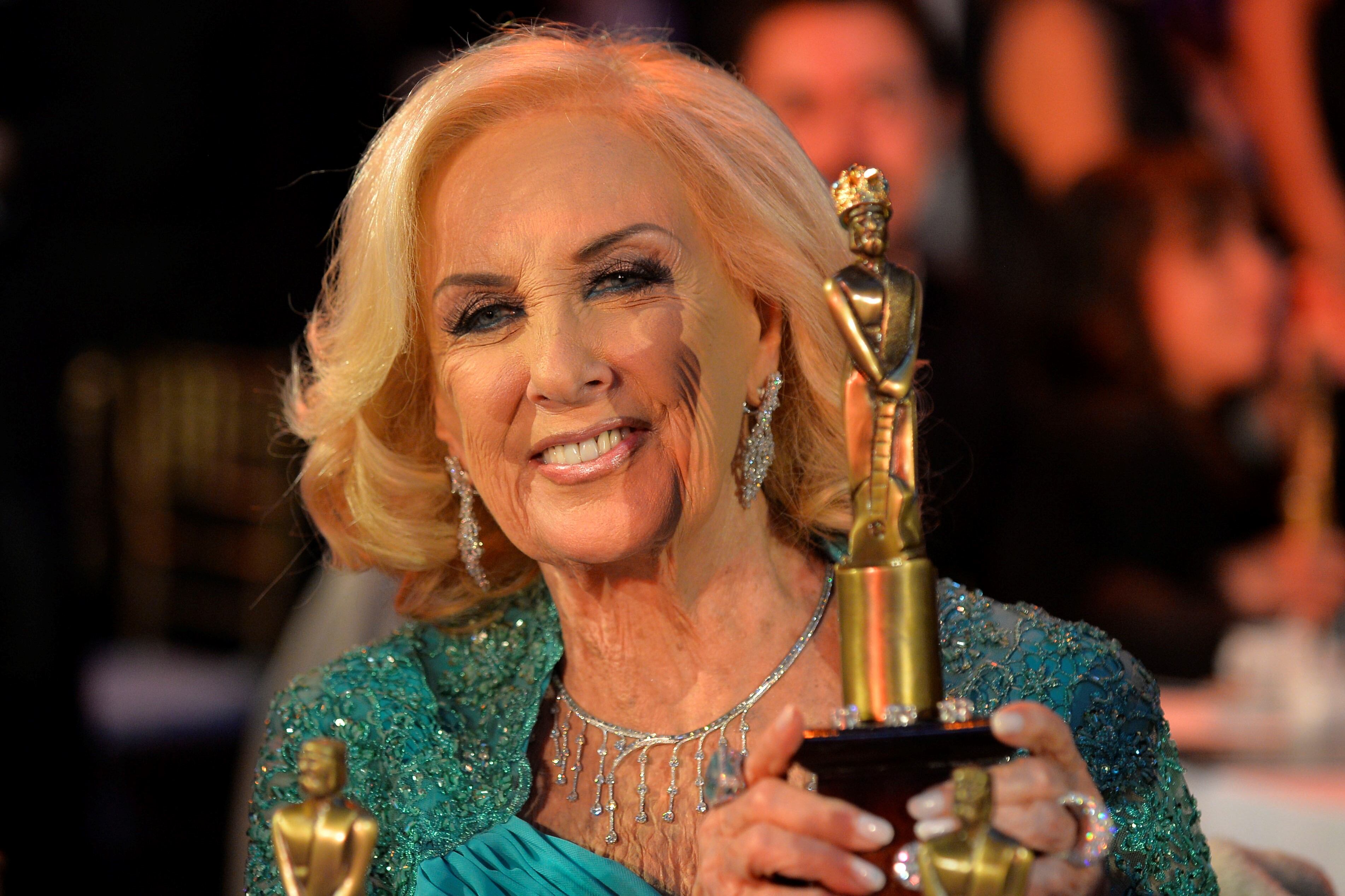 Mirtha Legrand en los premios Martin Fierro 2017. Imagen: NA.
