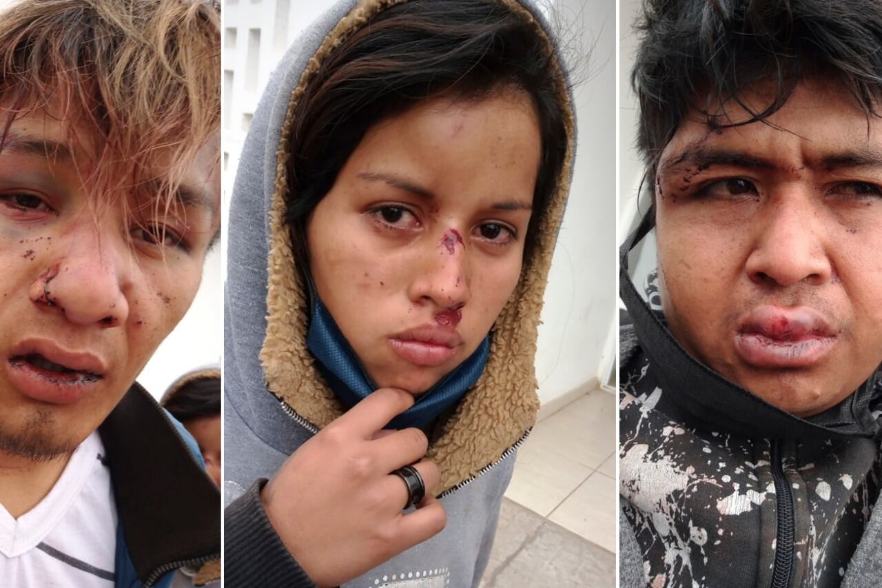 Jóvenes de la familia Fernández-Saravia víctimas del abuso policial en Fontana.