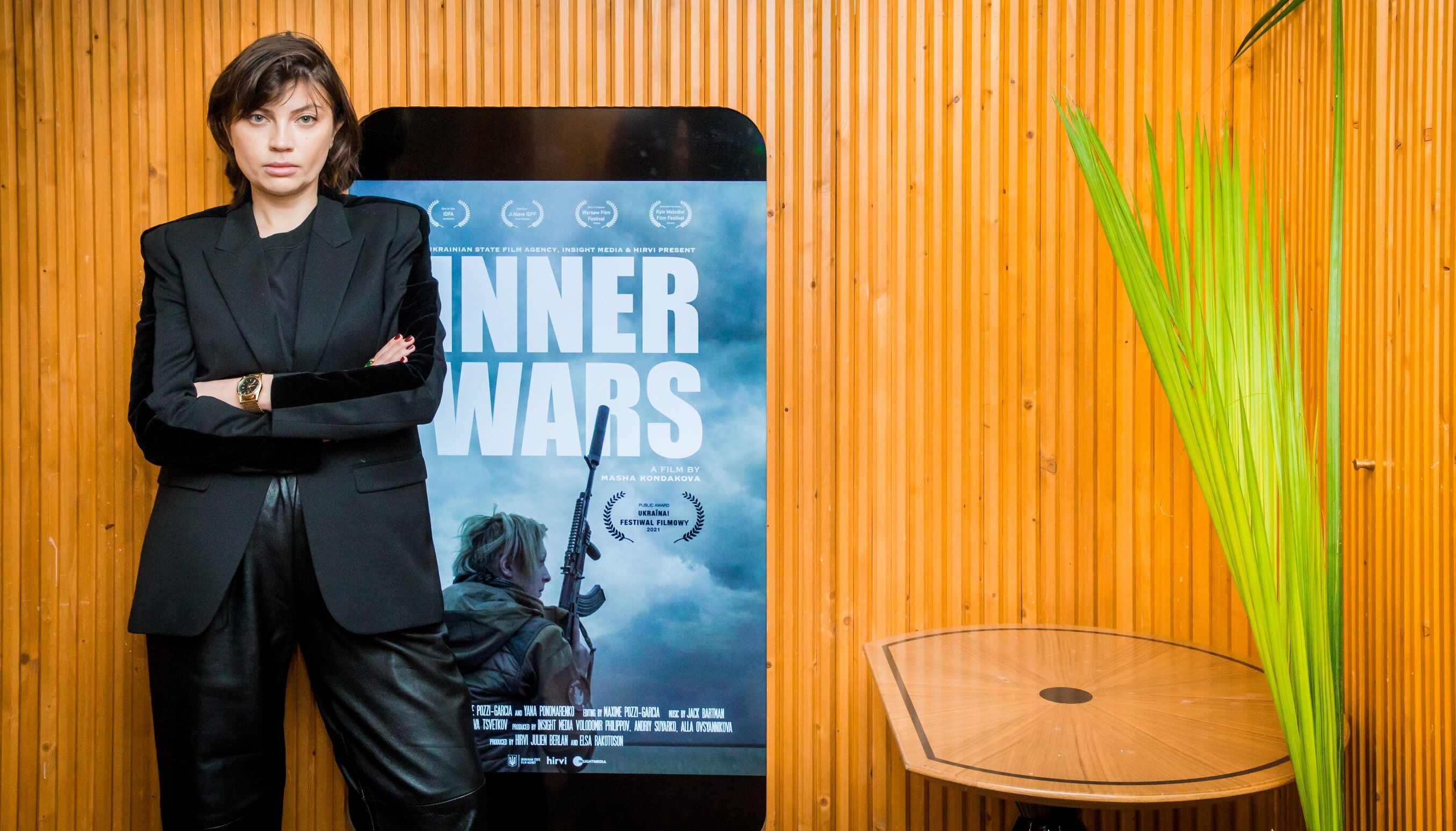 Masha Kondakova, directora de un documental sobre las mujeres en la guerra de Rusia contra Ucrania que empezó en 2014.