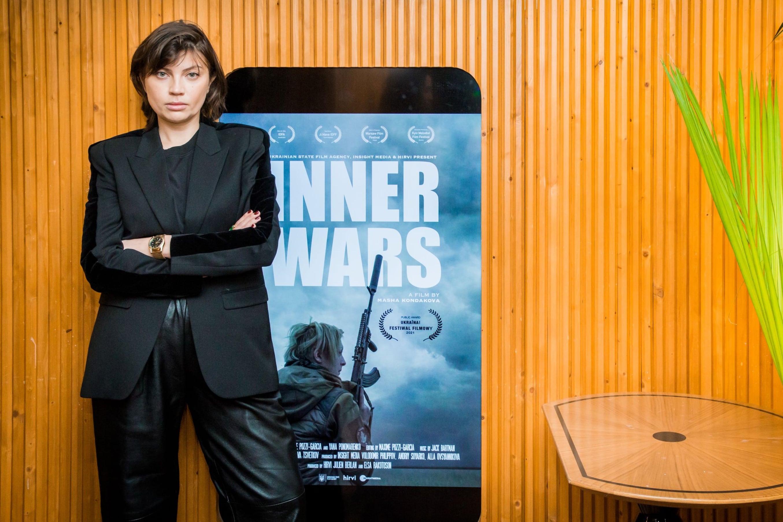 Masha Kondakova, directora de un documental sobre las mujeres en la guerra de Rusia contra Ucrania que empezó en 2014.