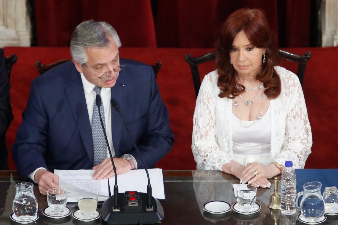 El presidente Alberto Fernández y la vicepresidenta Cristina Kirchner. 