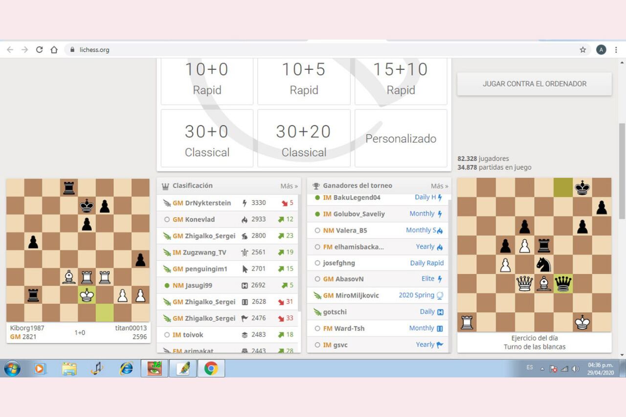 El torneo se jugará a través de lichess.org