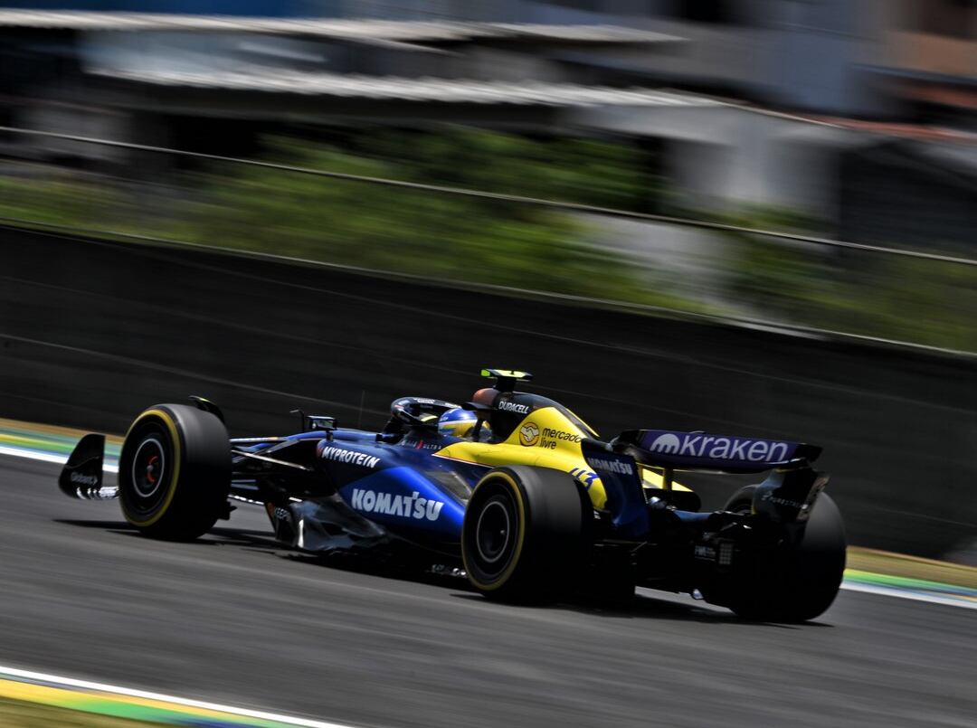 El monoplaza Williams de Colapinto en el GP de Brasil.