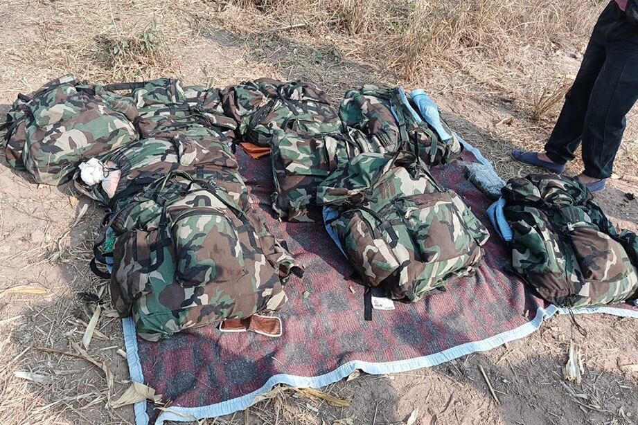 Las mochilas en las que se llevaba la droga