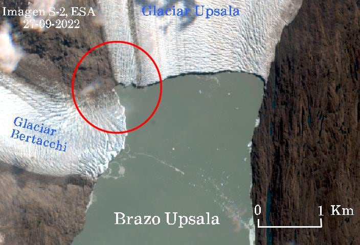 Imagenes captadas por Agencia Espacial Europea permitieron confirmar que los glaciares ya no están más unidos. 