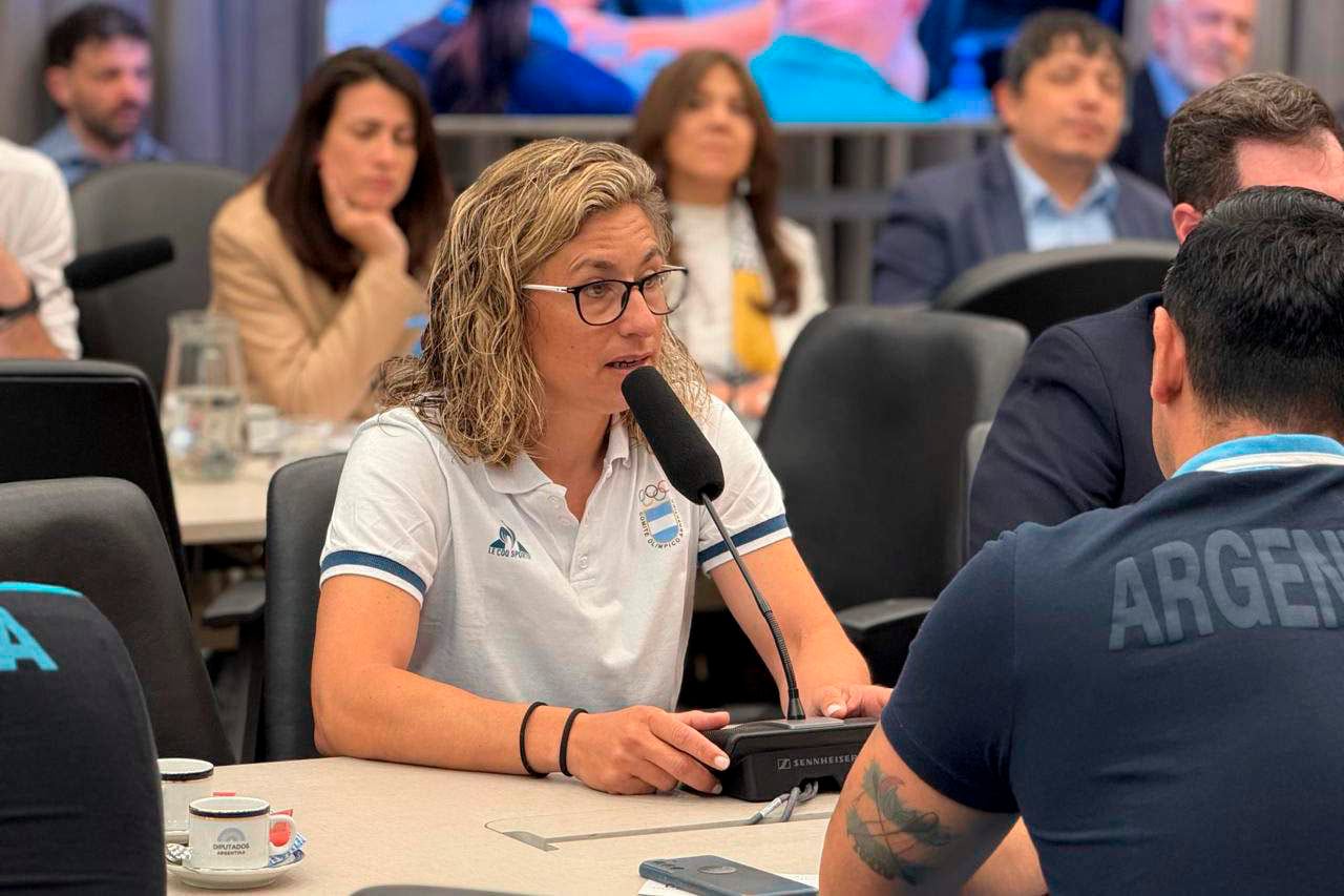 Carranza durante su intervención en el anexo de la Cámara de Diputados