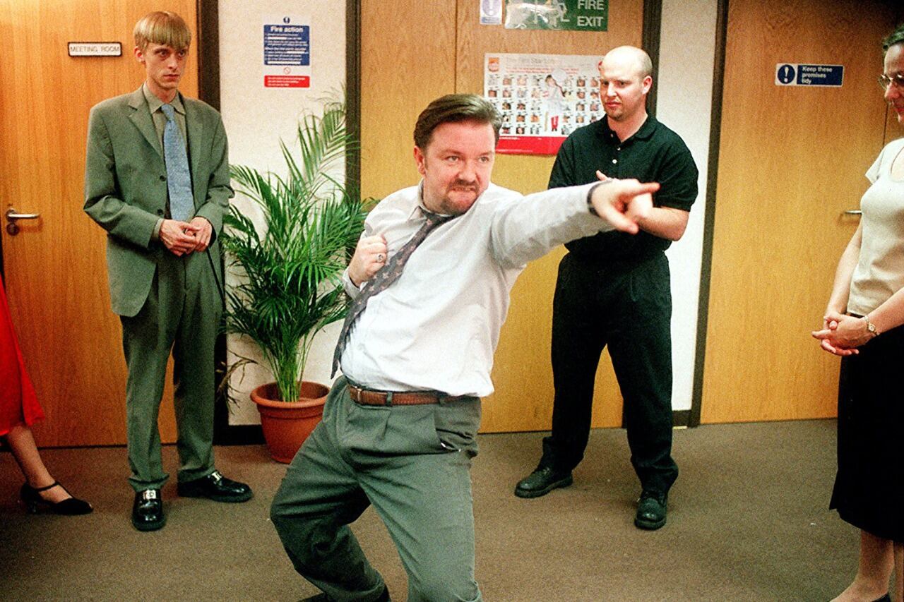 Gervais como David Brent, el gerente campeón de la vergüenza ajena.