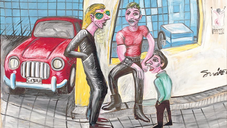 El heavy metal, el petiso y el enano en el taller mecánico, 1984.