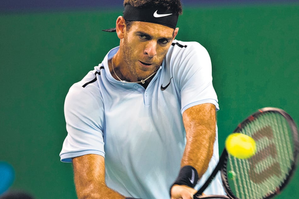 Juan Martín Del Potro, ayer, frente a Rublev.