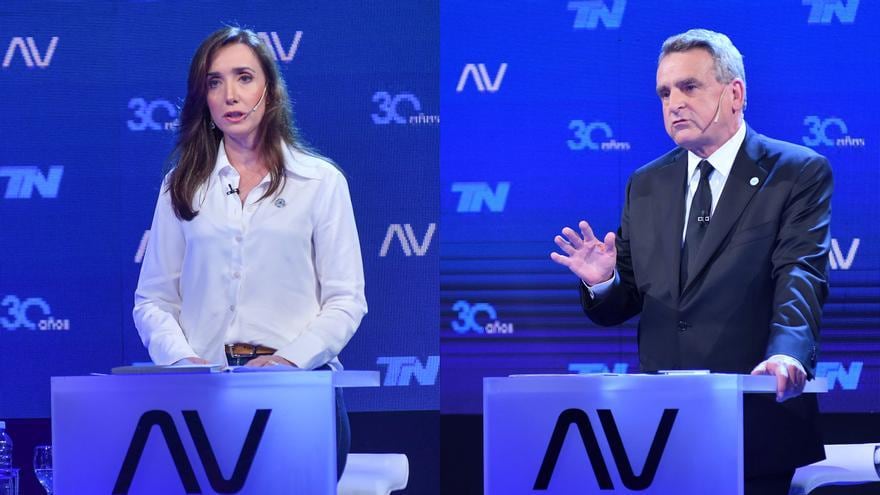 Los candidatos a vicepresidente de Unión por la Patria y La Libertad Avanza en el Debate en TN.