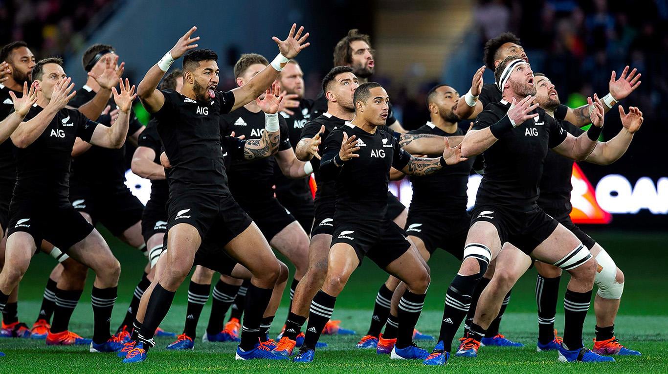 Los All Blacks y su famoso haka maorí.