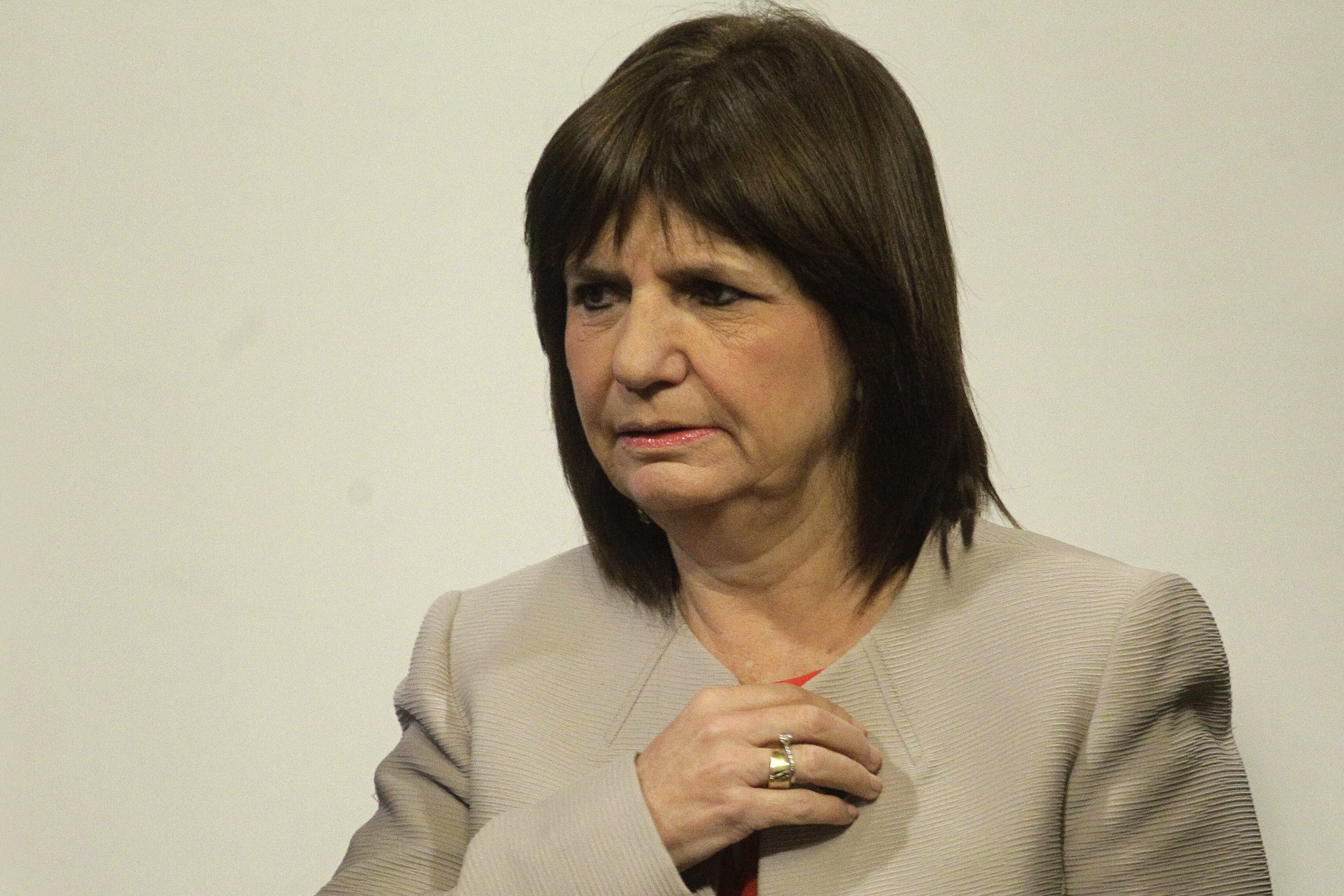 La ministra de Seguridad, Patricia Bullrich, criticó a las organizaciones sociales.
