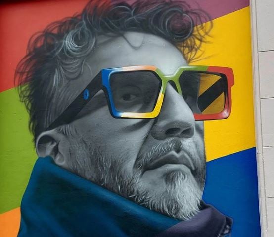 El mural de Fito, en el pasaje Poeta Fabricio Simeoni de Rosario. Imagen: @gabriel.griffa