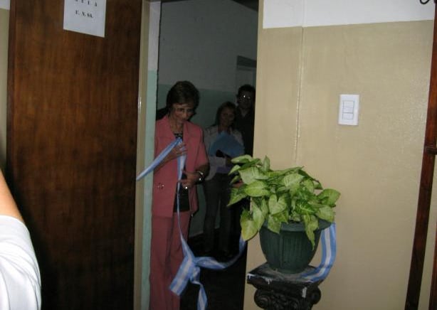 Stella Pérez de Bianchi. Inauguración del Aula de la UNSa en la cárcel de Villa Las Rosas.