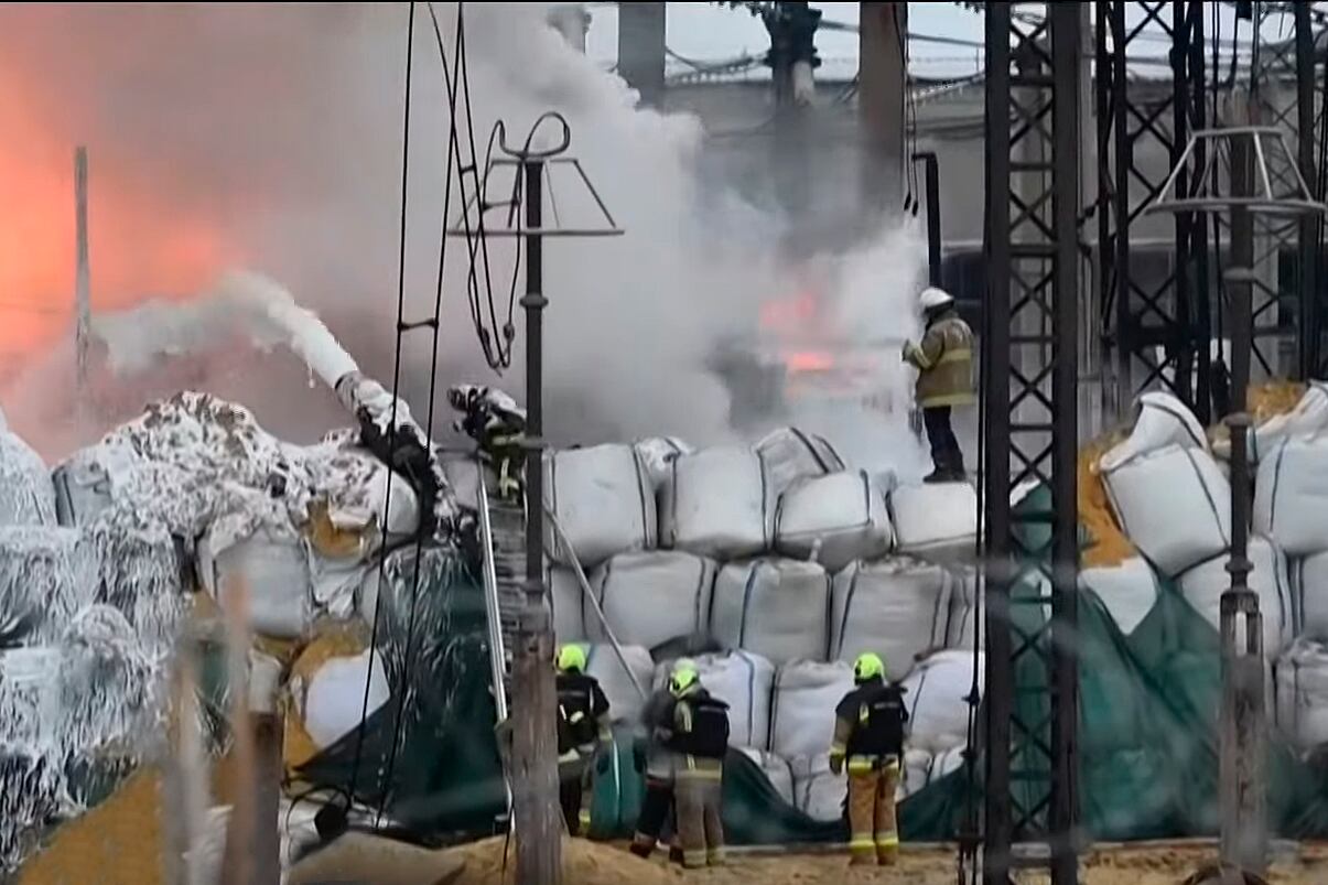 El ejército ruso atacó instalaciones energéticas en Ucrania.