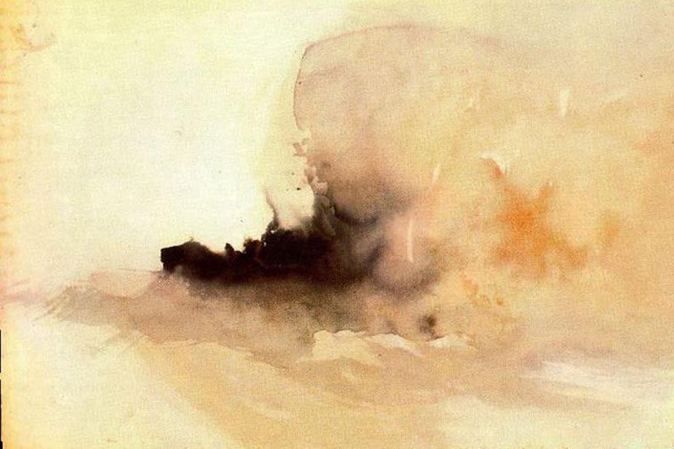 Barco ardiendo. William Turner, 1826.