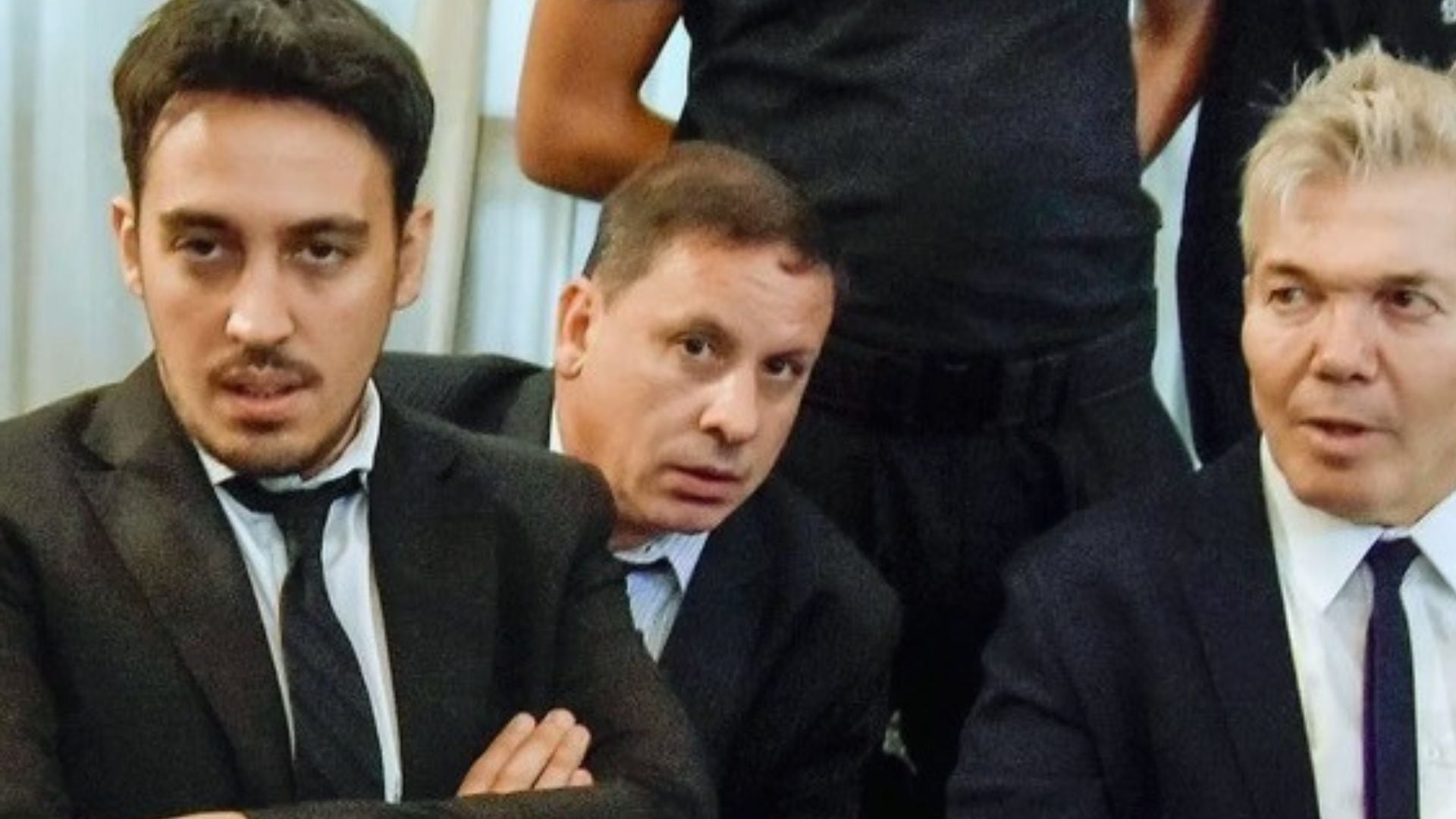 Equipo: Facundo Améndola con Fernando Burlando en una de las intancias del juicio en Dolores. 