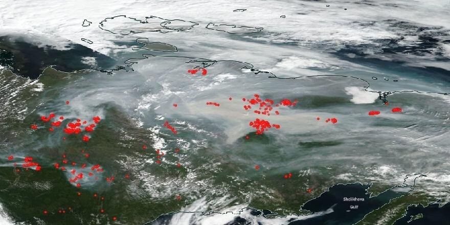 Focos latentes de incendios en el Ártico