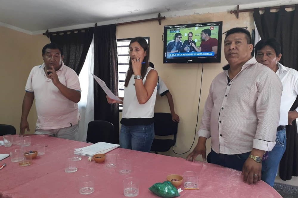 Alejo Gallardo (derecha),cuando fue electo presidente, en 2019