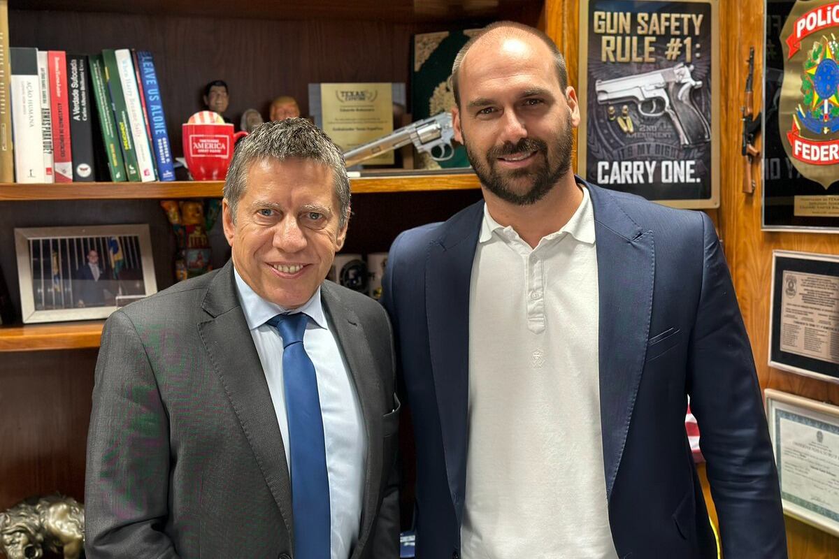 La foto que compartió el hijo de Bolsonaro. 