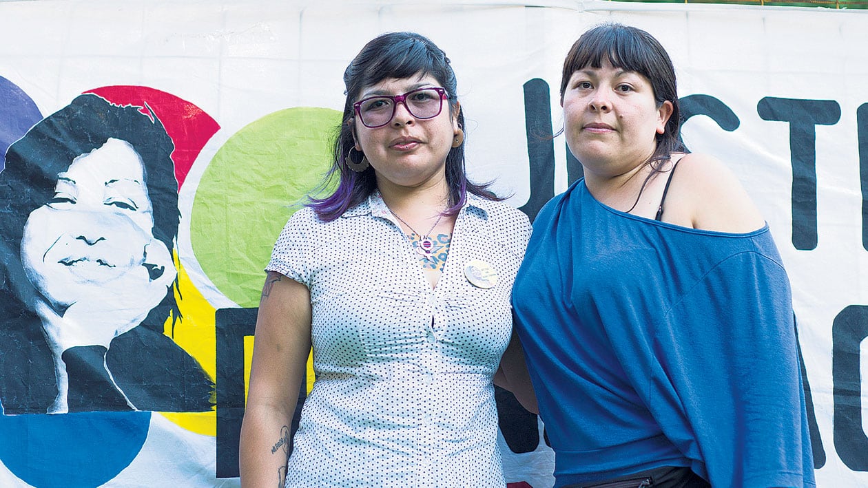 Nadia y Micaela Maldonado, sobrinas de Diana Sacayan.