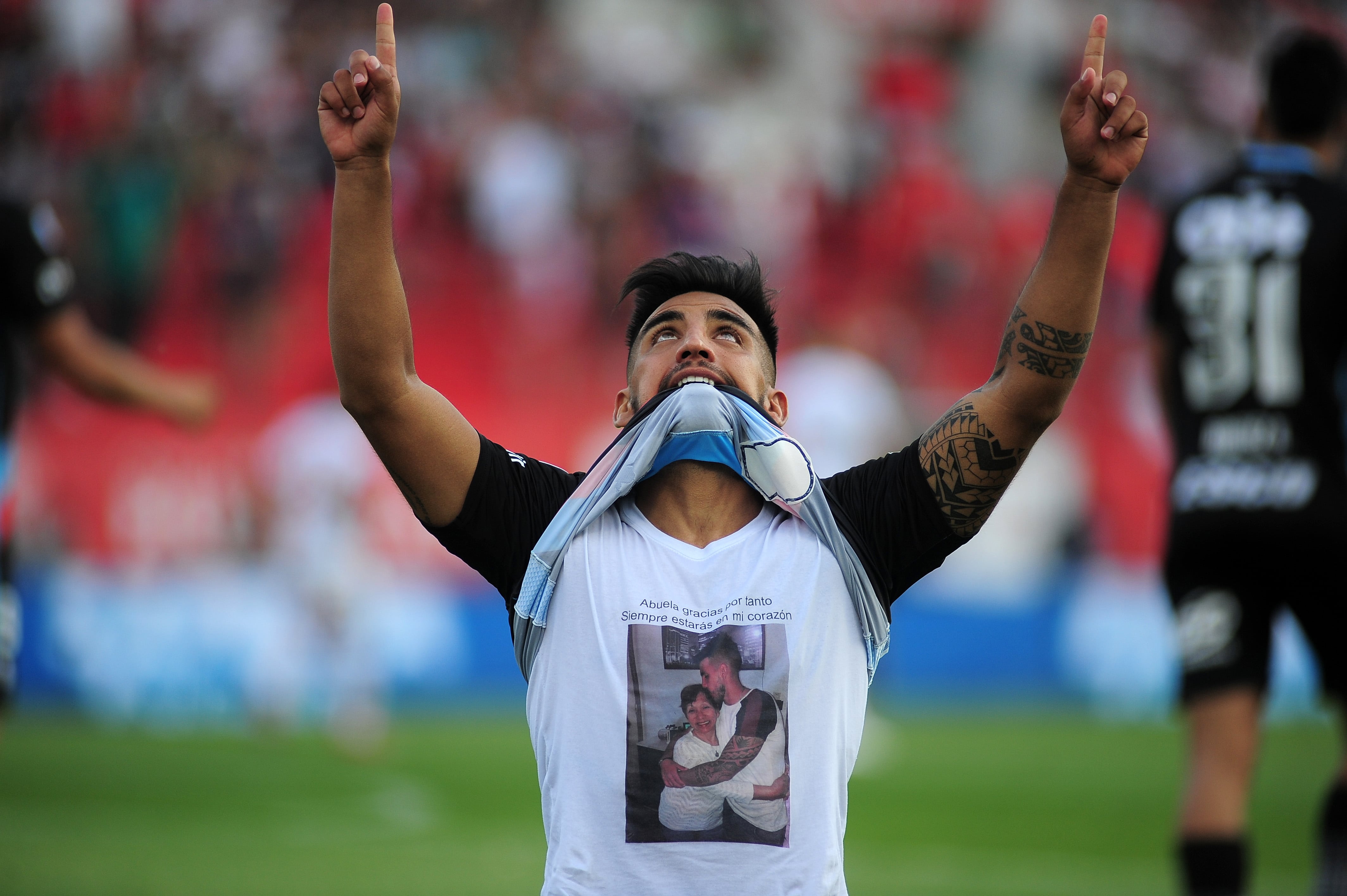 García festeja su gol, el segundo de Arsenal.