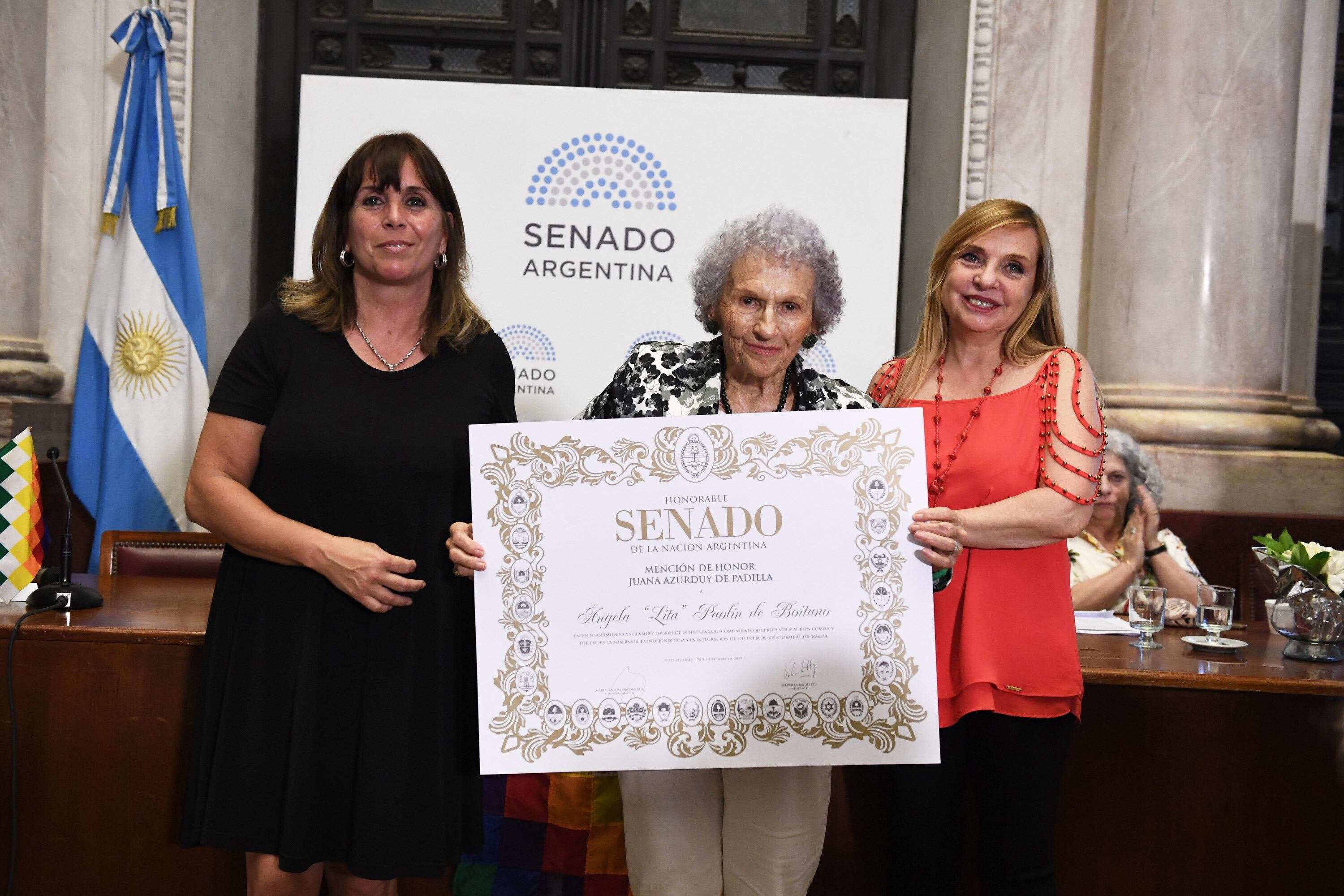 Lita Boitano recibió la mención de honor Juana Azurduy
