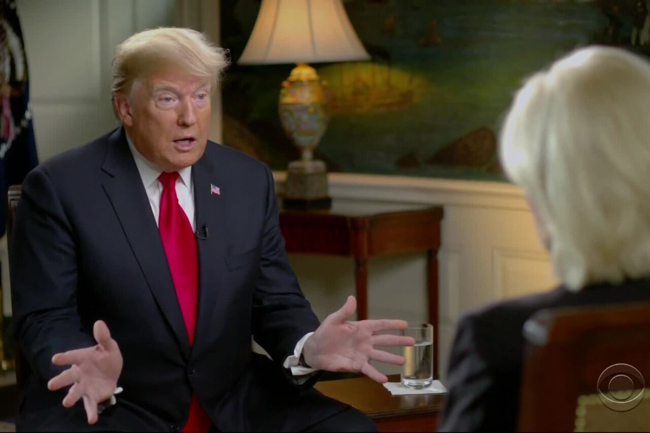 Un momento de la entrevista que difundió Trump. 