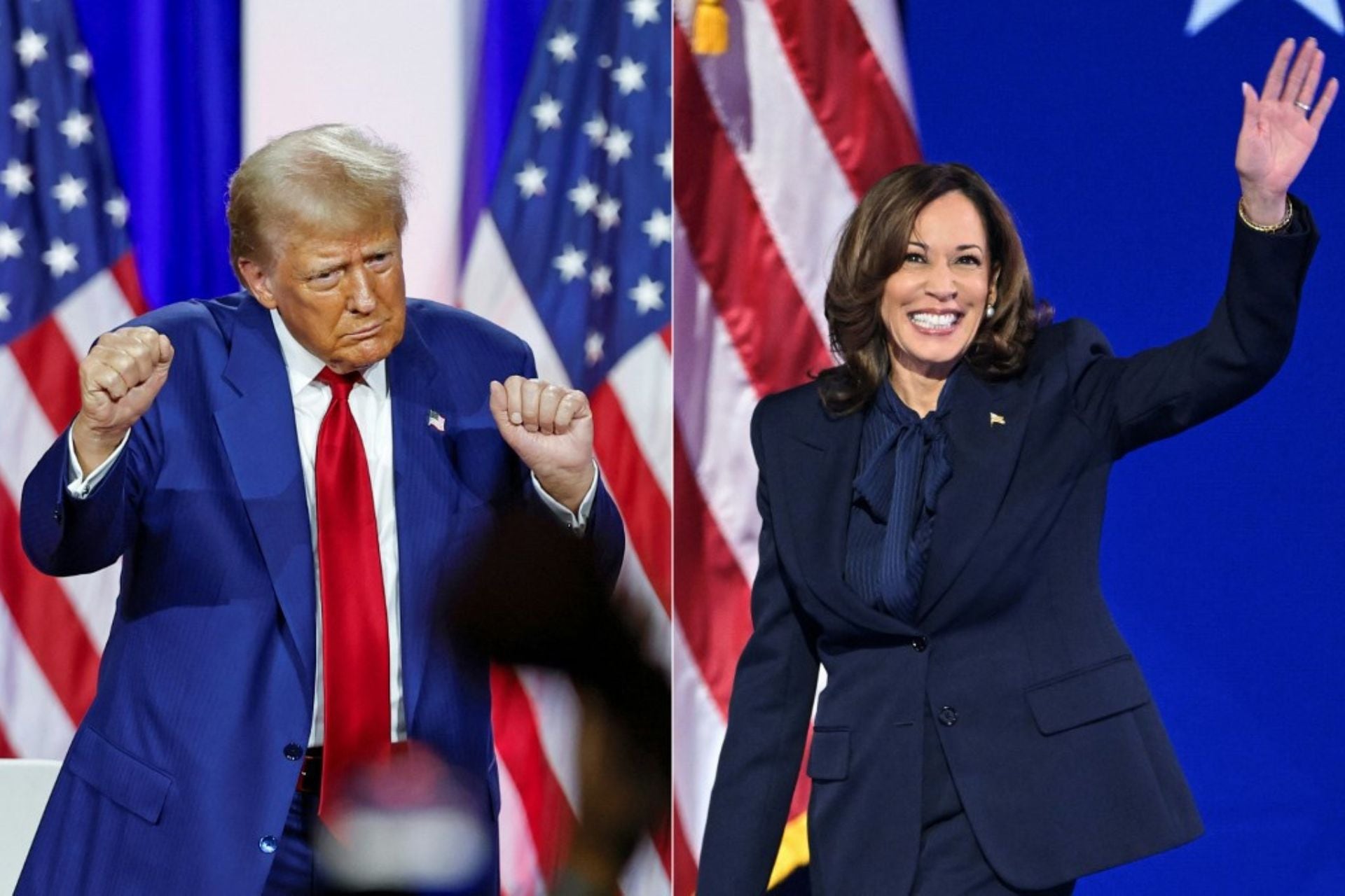 Donald Trump y Kamala Harris