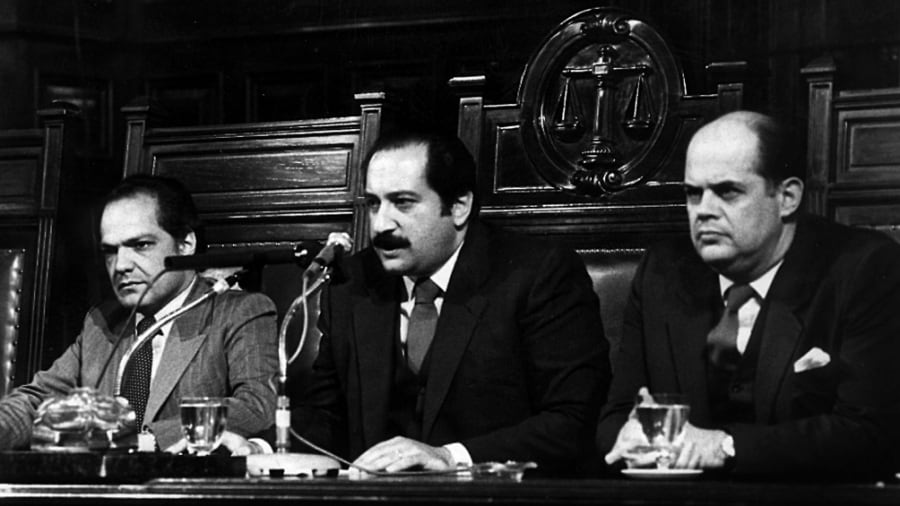Los camaristas Jorge Torlasco, León Arslanian y Andrés D'Alessio.