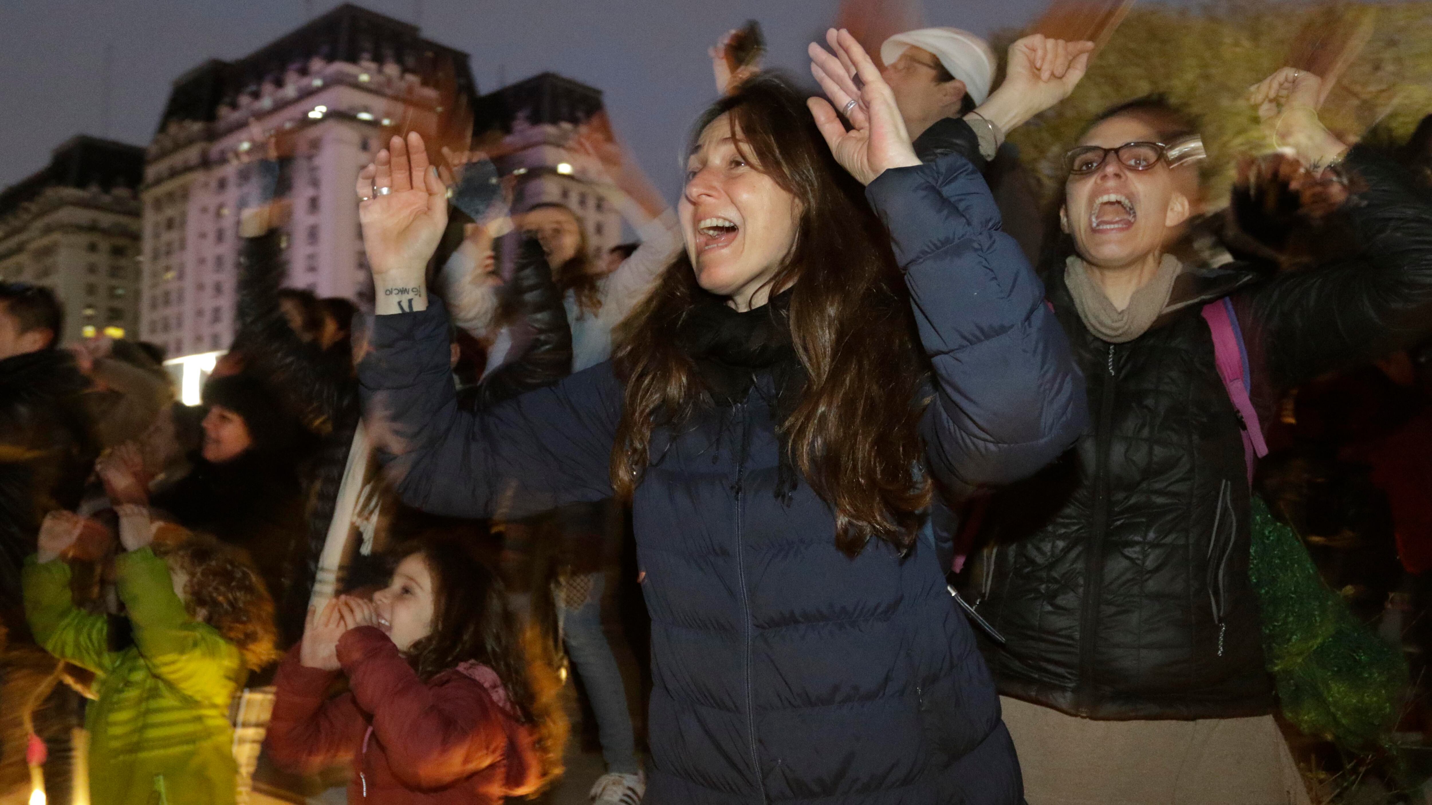 Puerto Madero fue uno de los puntos de la Ciudad donde se sintió la convocatoria.