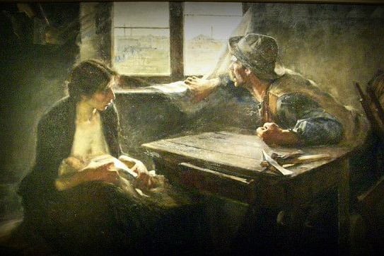 Sin pan y sin trabajo de Ernesto de la Cárcova