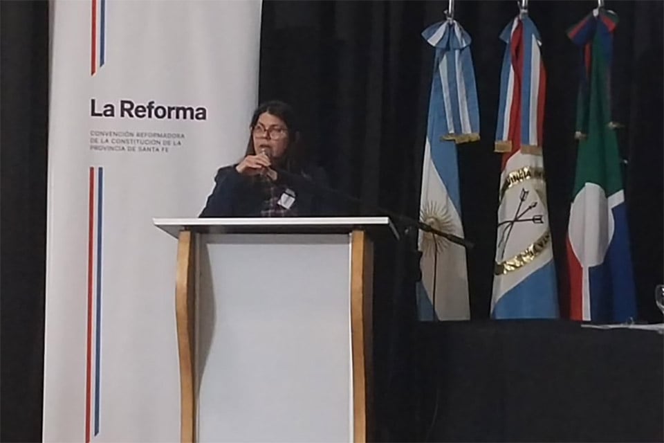 Secretaria adjunta de Festram, Andrea Paz.