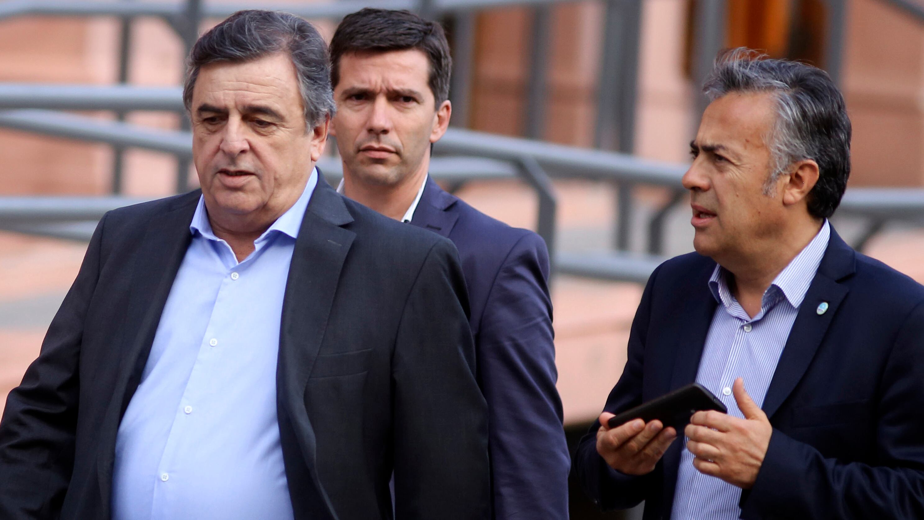 El diputado Mario Negri y Alfredo Cornejo, gobernador de Mendoza.