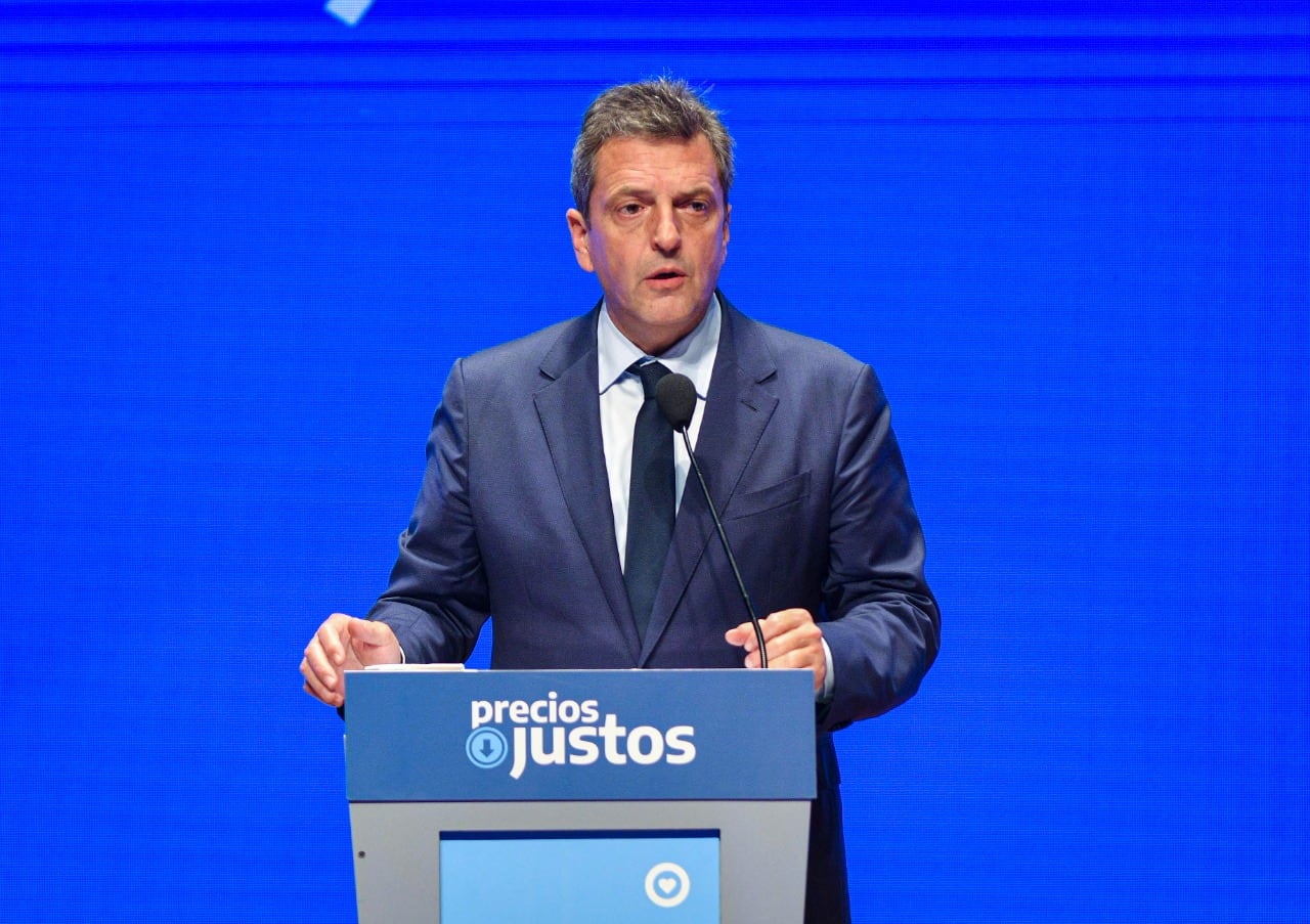 El ministro de Economía, Sergio Massa, en el acto en el CCK