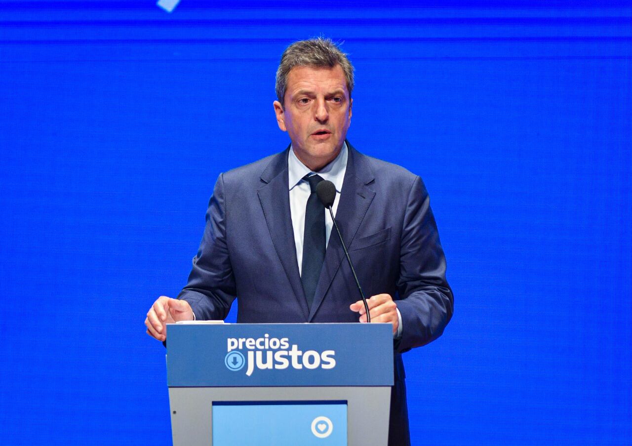 El ministro de Economía, Sergio Massa, en el acto en el CCK