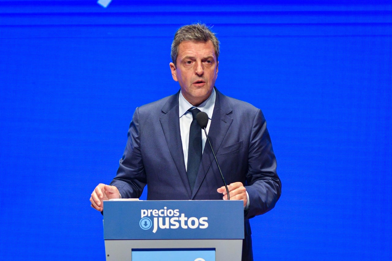 El ministro de Economía, Sergio Massa, en el acto en el CCK