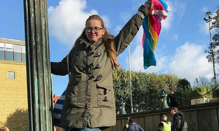 Ersson agradeció en las redes el apoyo recibido por su acción