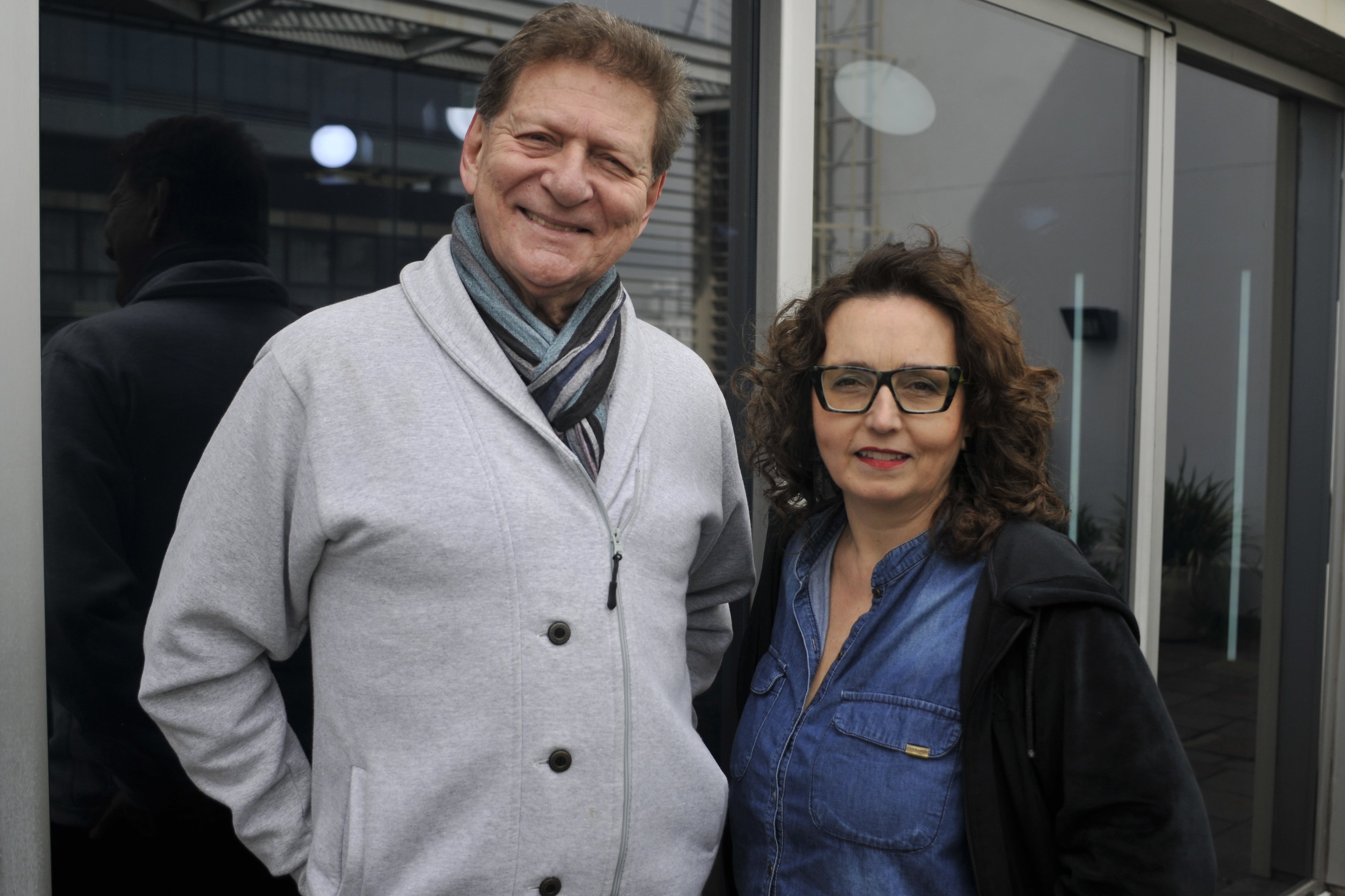 Osmar Núñez y Fedra García. La obra va los viernes en el Centro Cultural de la Cooperación.