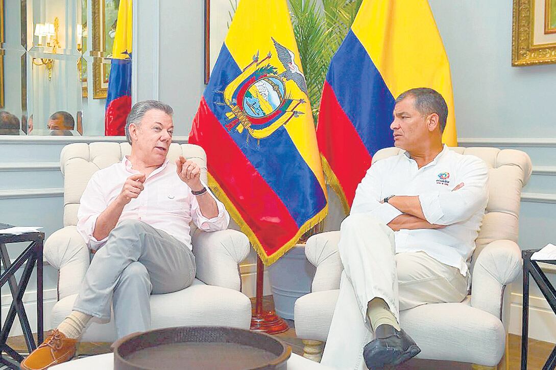 Santos agradeció a su par Correa el respaldo de Ecuador al proceso de paz.