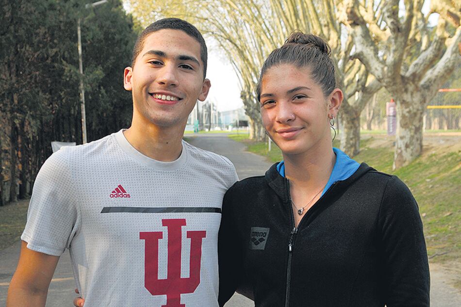 Franco Serrano y Martina Armanazqui Tur (una de las más jóvenes del certamen), que representarán a la Argentina en la categoría pentatlón moderno.