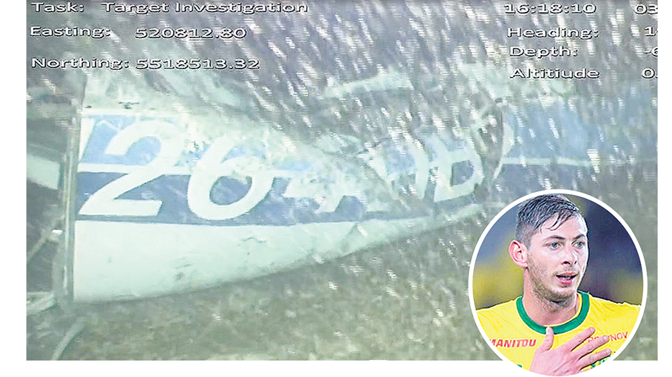 Imagen del avión caído en las profundidades del Canal de la Mancha.