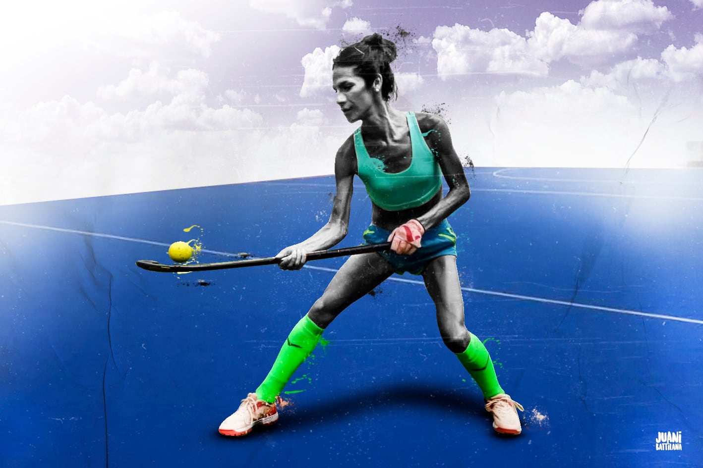 Jessica Millamán, mujer trans y jugadora de hockey.