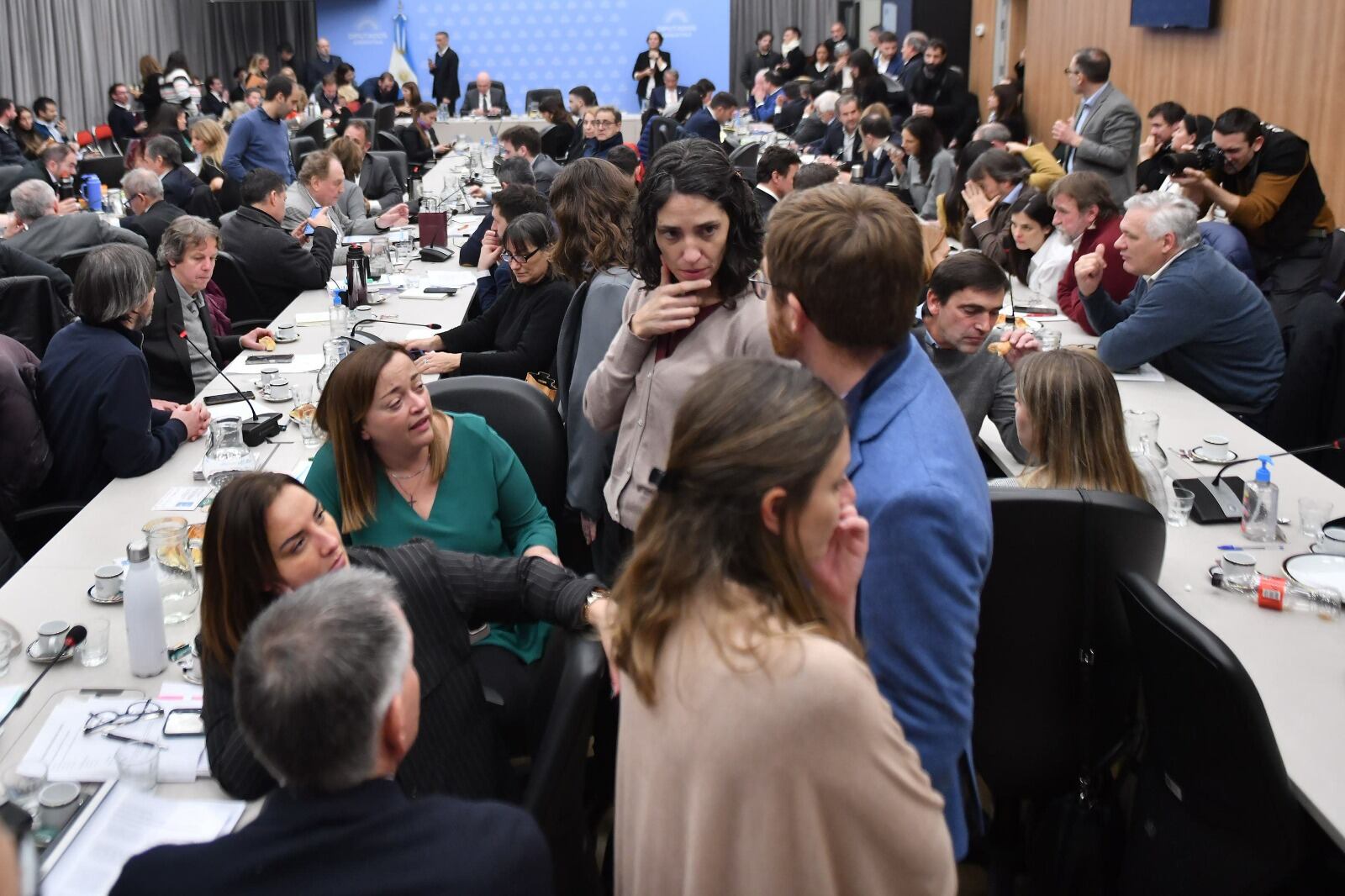 Los diputados en el plenario de comisiones de Legislación General, Presupuesto y Asuntos Constitucionales de la Cámara de Diputados.