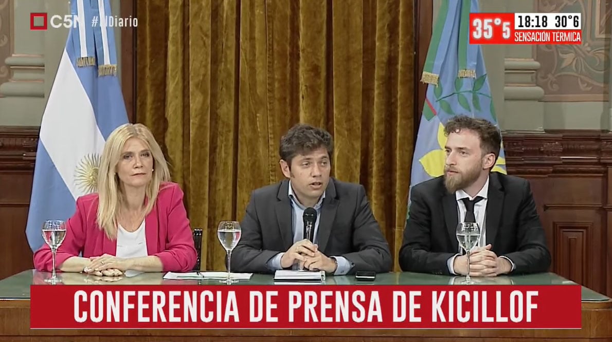 Kicillof cuestionó a la oposición luego de que fracasó la sesión en el Senado.