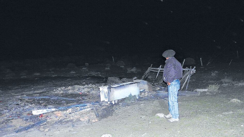 Las viviendas fueron incendiadas en la comunidad mapuche de Vuelta del Río.