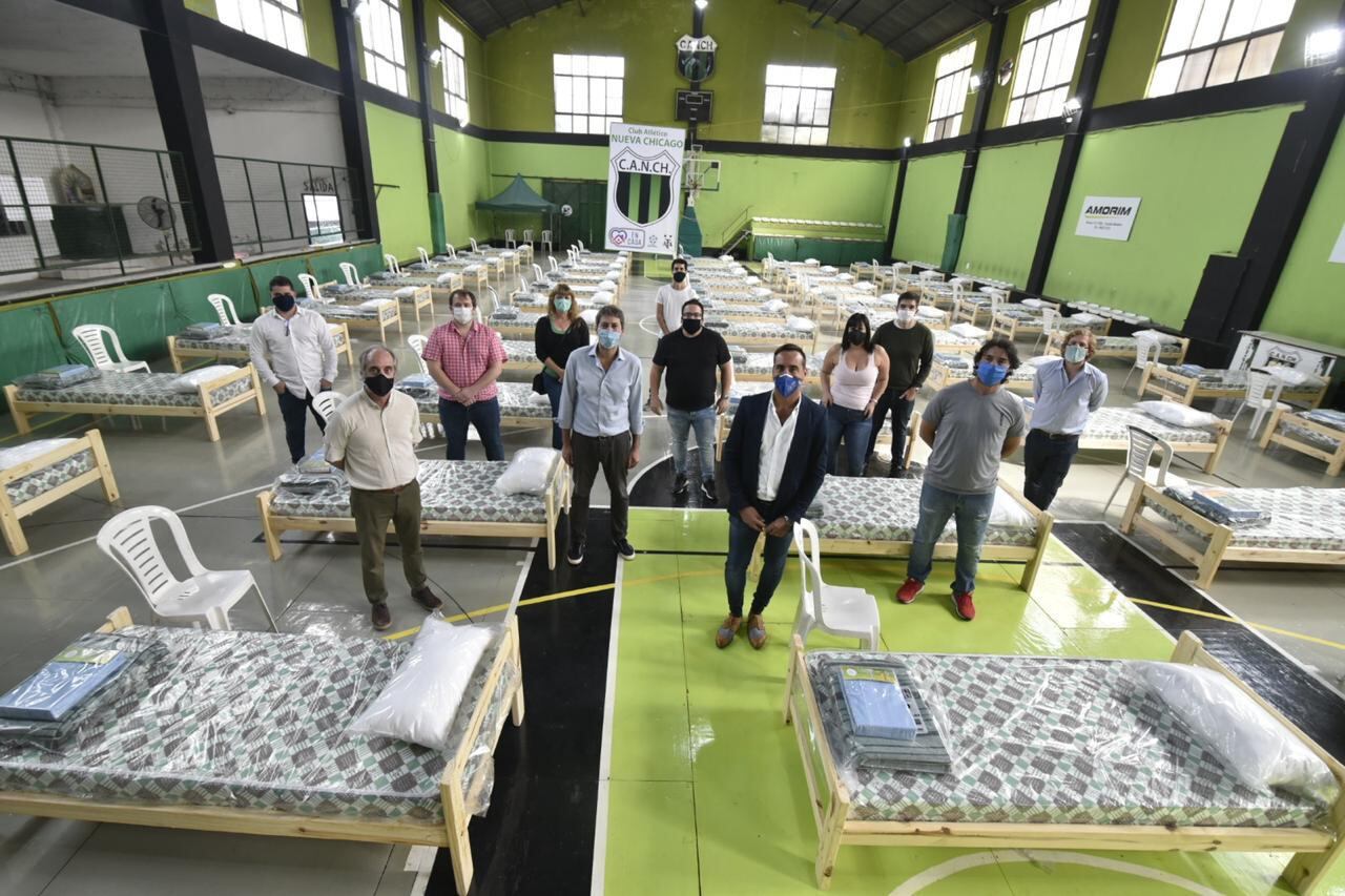 Lammens junto a Claudio Morresi en el gimnasio de Chicago.