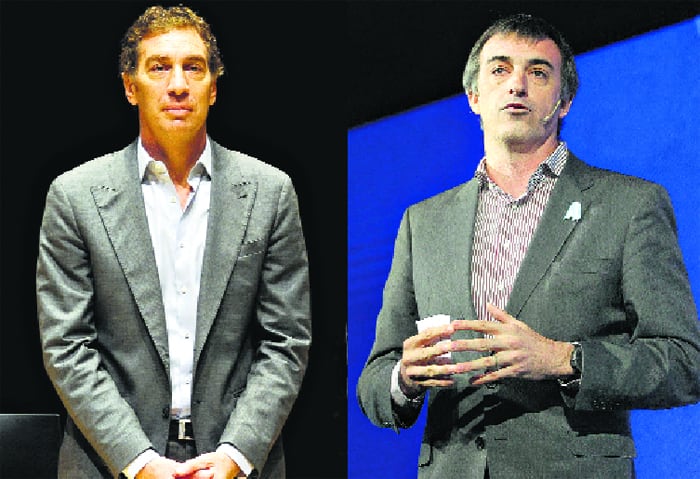 El vicejefe de Gobierno porteño, Diego Santilli, y el ministro de Educación, Esteban Bullrich.