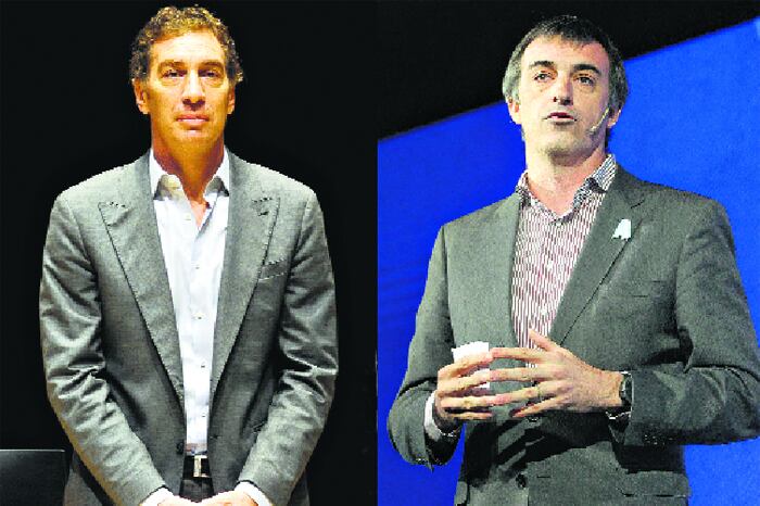 El vicejefe de Gobierno porteño, Diego Santilli, y el ministro de Educación, Esteban Bullrich.