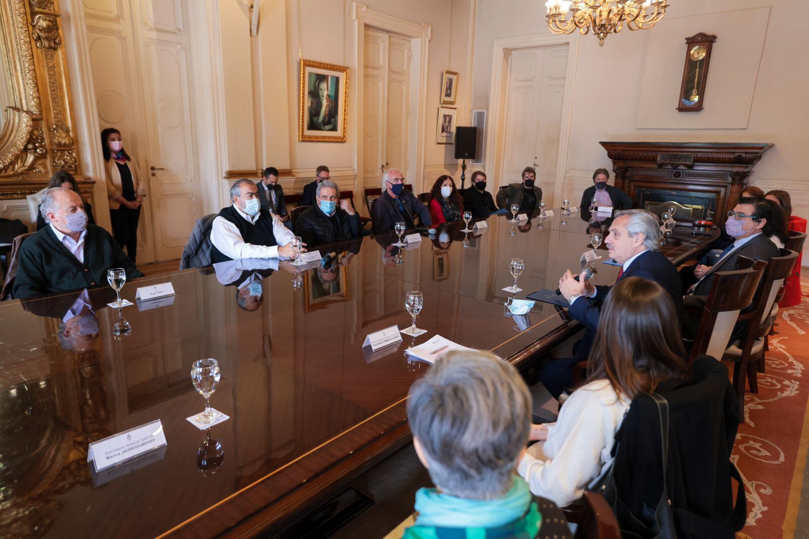 El presidente Alberto Fernández presentó el proyecto de Ley de Comités Mixtos de Seguridad, Salud, Medio Ambiente y Prevención de Riesgos en el Trabajo.